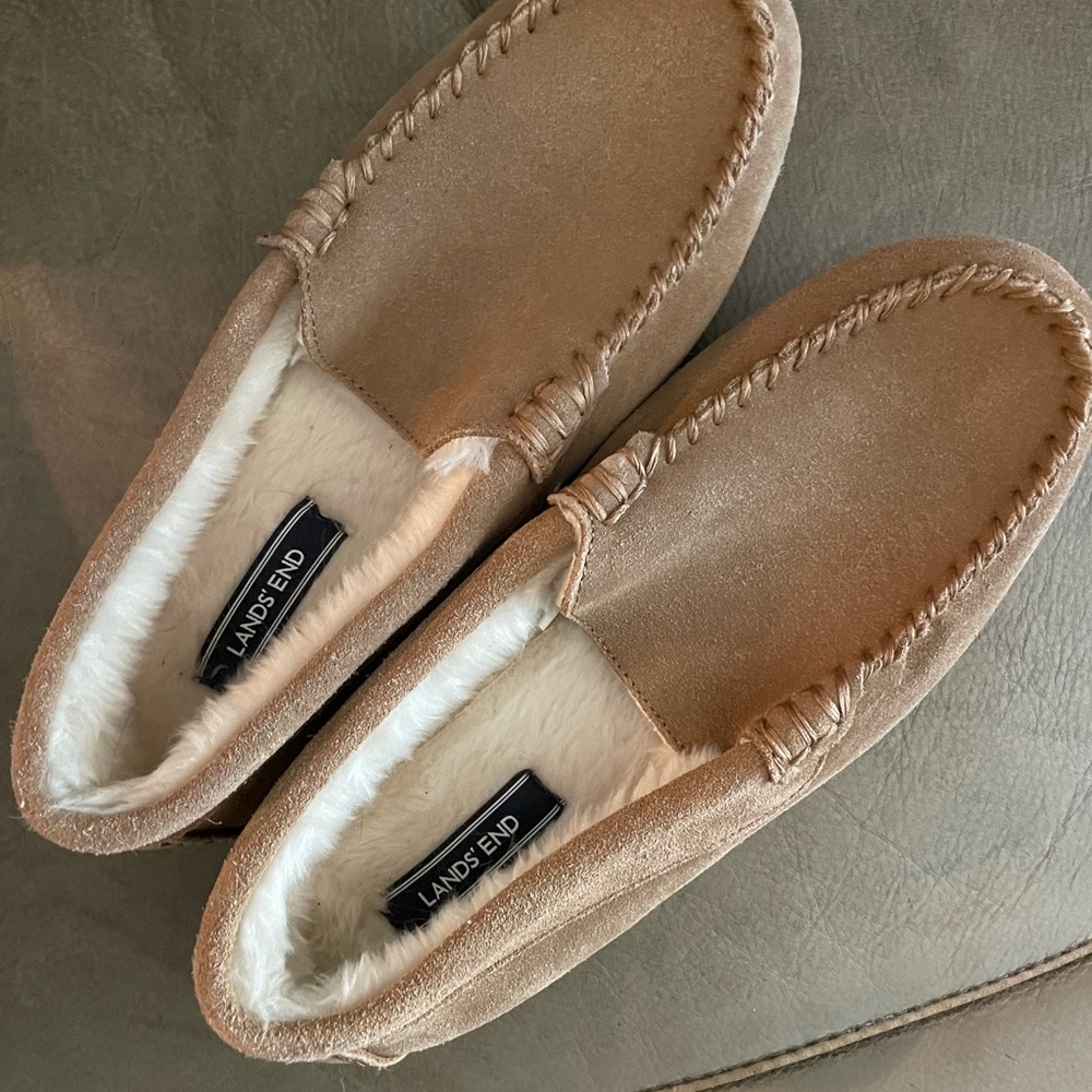 Lands end lined mocassins